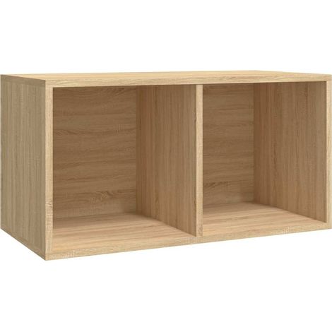 Maison Exclusive - Contenitore per Vinili Rovere 71x34x36 cm in Legno Multistrato (1/5)