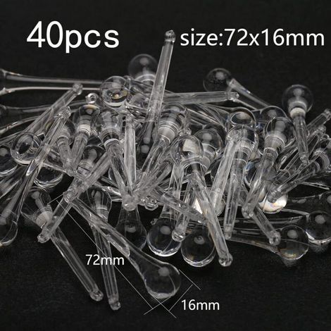 Set of 40 Acrylic Ice Apple Shaped Pendants for Christmas Tree Decoration (Ice Drops) (1/4)