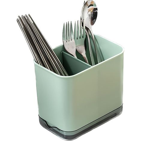 Porte-couverts pliable, égouttoir à éponges, organiseur pour couteaux, fourchettes, cuillères et spatules de cuisine (1/5)