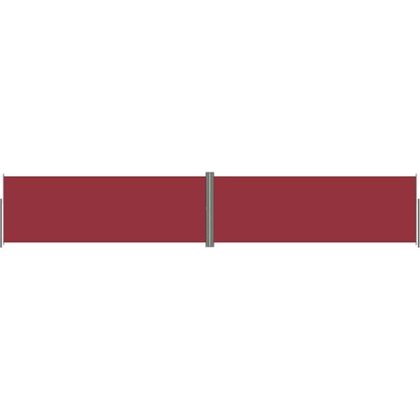 Tenda da sole parasole laterale retrattile per patio giardino terrazza balcone schermo di protezione visiva 180 x 1000 cm rosso 020007467
