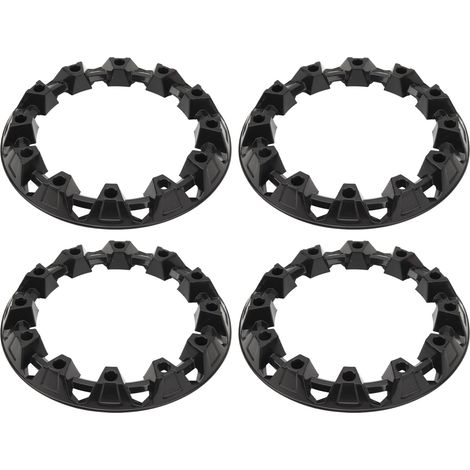 Ensemble de 4 enjoliveurs et protections de jantes de pneus, type universel, convient aux quads et karts de 10 pouces (diamètre extérieur : environ 280 mm/11,0 pouces, diamètre intérieur : environ 195 (1/5)