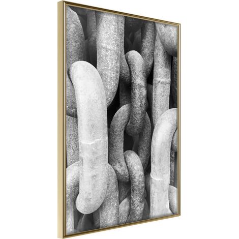 Affiche Murale Encadrée "Chains" 21 x 30 cm Or