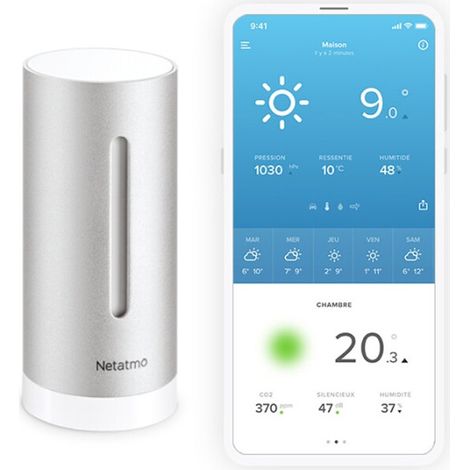 Netatmo NIM01-WW NE1002ZZ Sensore per temperatura e umidità Radio a 868 MHz (1/5)