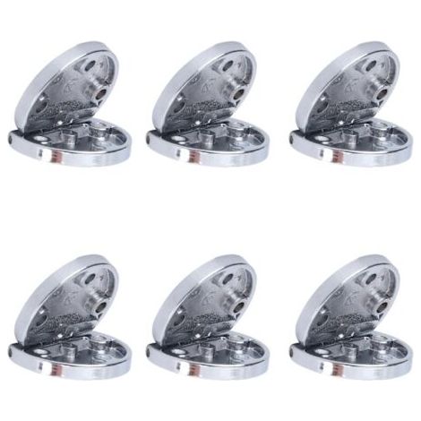 Lot de 6 charnières pliables en alliage de zinc — Accessoires de quincaillerie pour meubles, adaptés aux armoires, tiroirs et meubles à abattant. (1/5)