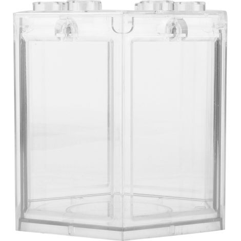 Petit aquarium hexagonal superposable et portable, transparent, idéal pour la décoration de bureau. (1/5)