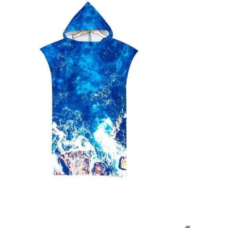 Peignoir de bain à capuche et séchage rapide pour adulte, unisexe, idéal pour la natation, le surf, la plongée et le spa. (1/4)