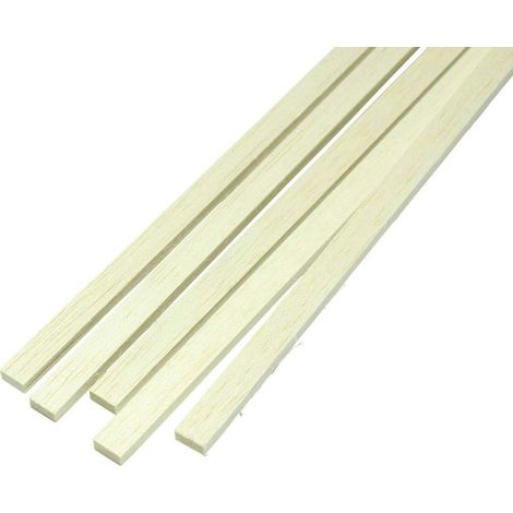 BAGUETTE EN BALSA PICHLER C9645 (L X L X H) 1000 X 5.0 X 5.0 MM 10 PC(S)