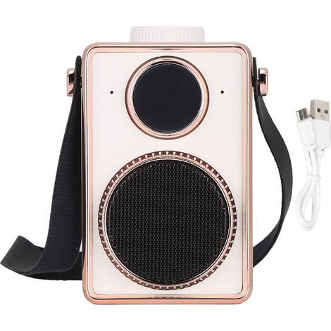 Portable Mini Retro Vintage Wireless Bluetooth Speaker in ABS (White) (1/5)