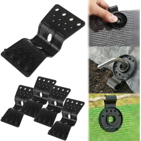 Lot de 40 boucles en plastique noir pour toiles d'ombrage, clips pour bâches et clôtures, clips pour toiles d'ombrage de jardin. (1/5)