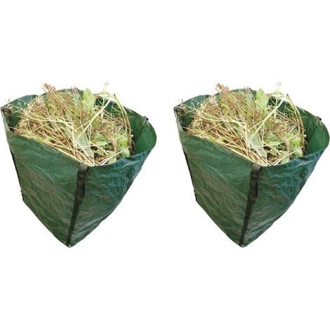 Dapetz® 2Pcs Tried + Tested Heavy Duty Garden Sack, Green, 360 Litre Capacity, Pierce Resistant Material Bag for Waste and Trimmings Collection With Handles (1/5)