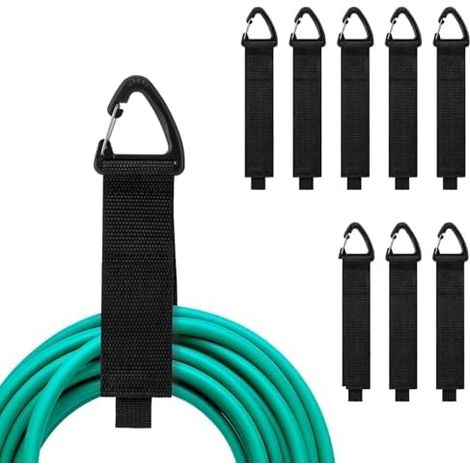 8 Pcs Organisateur de Câbles pour Rangement, Sangles Trilancer Auto-agrippantes, Support Accrocher des Tuyaux ou Cordons Attacher aux Murs les Câbles,les Fils,les Corde,les Tuy - (1/5)