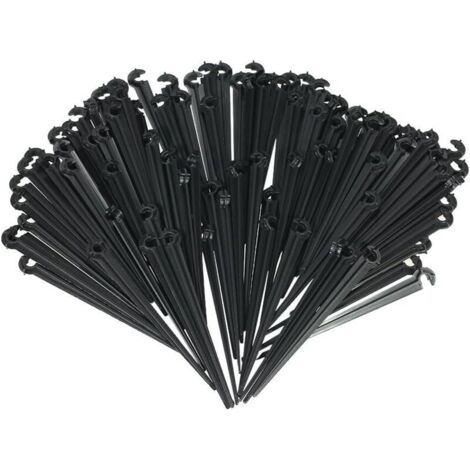 BUNTHAUS Lntyq 100PCS Goutteur Irrigation Réglable de Tuyau, Système d'Arrosage Automatique Goutte à Goutte, Gicleurs Drippers, Piquets de Support, pour Plante Serre/DIY Jardin/Parterres de Fleurs/Her