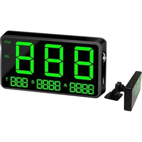 Head-Up-Display (HUD), digitaler GPS-Tachometer C80P mit Geschwindigkeitsanzeige (mph/km/h), Müdigkeitswarner, 4,5-Zoll-LED-Bildschirm, für alle Fahrzeuge (1/5)