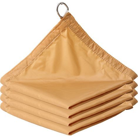 Une voile d'ombrage orange, 22 mètres, pour jardins de cour, usage extérieur, résistante à la pluie, imperméable et protectrice contre le soleil. (1/5)