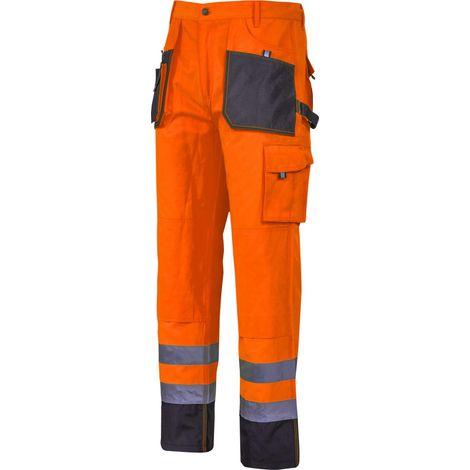 Pantalon haute visibilité noir et orange, taille XL, CE, lahti