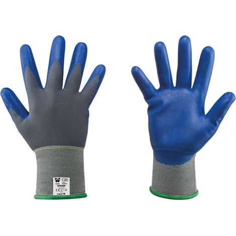 GUANTI NITRILE/NYLON 'GINGER' Tg. 9 - colore blu/grigio