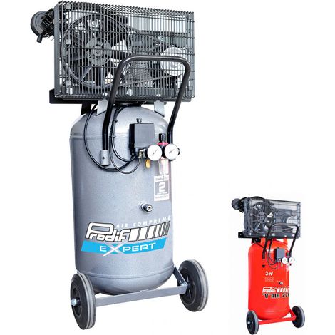 Prodif – Compresseur vertical à courroie 100L 9 bar 3 CV – Débit d'air 270 L/min – Moteur 3 CV – 1003MVLC