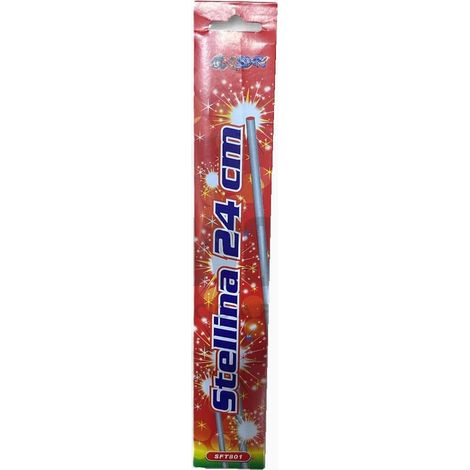 TRADE SHOP - Kit Da 10pz Di Stelle Stelline Magiche Da 24 Cm Candeline Scintillanti Per Feste Eventi -
