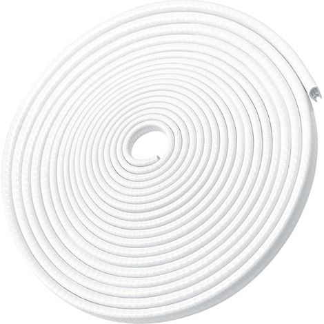 Bande de protection de portière U 10m Caoutchouc Clips métalliques intégrés Anti-collision Universelle Blanc (1/5)