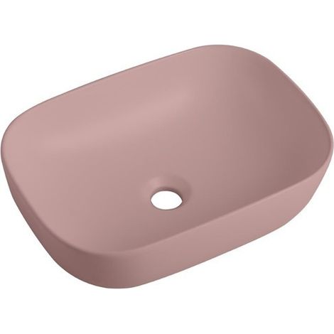Swiss Aqua Technologies Set Aufsatzwaschbecken Infinitio 45,5x32,5 cm + Waschbecken, Rosa matt (SATINF4532PM-SETBP) (1/5)