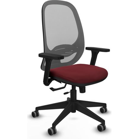 Silla ergonómica piqueras y crespo malla gris brazos ajustables (1/2)