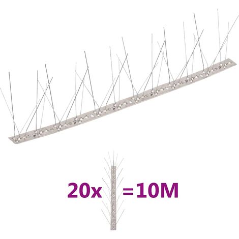 vidaXL Set de 20 hileras pinchos contra pájaros y palomas 5 filas 10 m (1/5)