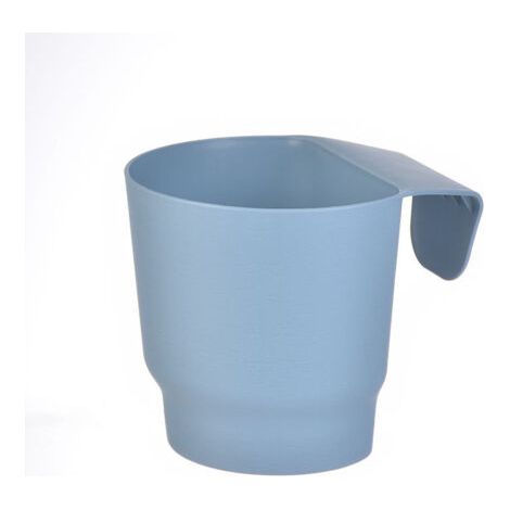 Pot de fleurs suspendu pour clôture de balcon, petit pot de fleurs en plastique bleu, adapté à la décoration de jardin extérieur, 1 pièce