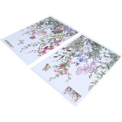 selbstklebende Wandsticker mit Blumen- und Pflanzenmotiven zur Dekoration des TV-Hintergrunds im Wohnzimmer. (1/5)