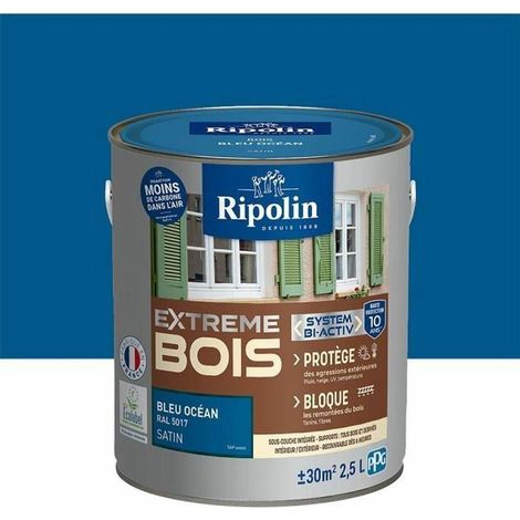 Ripolin Schutz Extreme Holzfarbe blau ocean 2,5 Liter