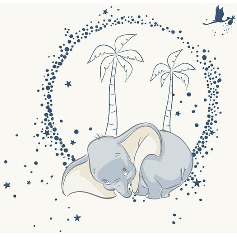 Plaid Polaire Disney Dumbo - Blanc et Bleu