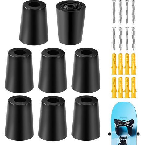 8pcs Support de Rangement Mural pour Ski, Support Mural Ski Support Ski Garage avec Vis Ancrages d'Expansion pour Ranger et Exposer en Toute Sécurité Votre Ski snowboard(Noir) (1/5)