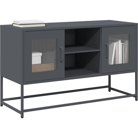TV-Schrank Anthrazit 100,5x39x60,5 cm Stahl