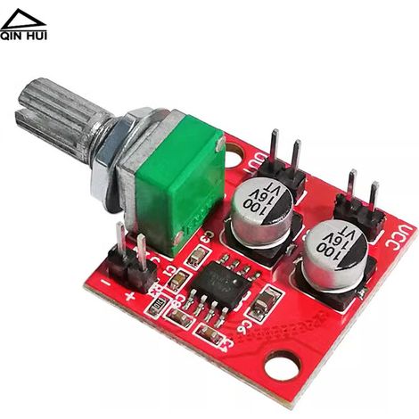 LM386 3,7V DC Elektretmikrofon-Verstärkerplatine, 200-fache Verstärkung, Platine für Hörgeräte für Gehörlose. (1/4)