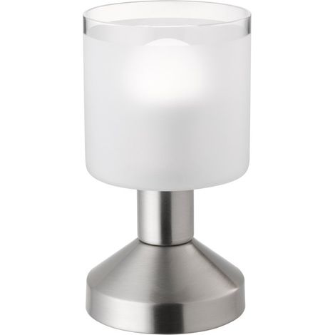 Lampe de table GRAL argent métal/verre E14 RL IP20 17cm (1/3)