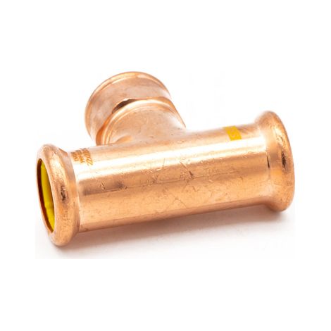 PrimaPress 22x22x1/2" Copper Gas Tee Fitting - WRAS Approved (1/3)