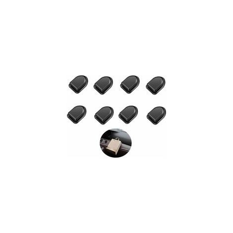 8 Pcs Crochet de Voiture pour Masque Support de Crochet de Tableau de Bord de Voiture Crochets de Suspension muraux Auto-adhésifs Porte-clés Câble USB Câble d'écouteur (Noir) (1/5)