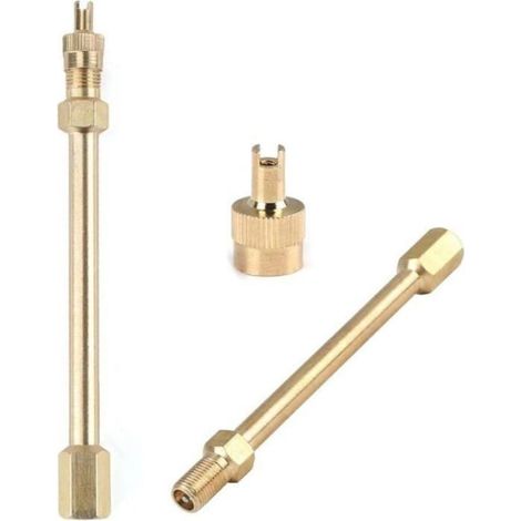 2pcs Extension de Valve Anti-Retour de 14 cm avec Démonte - obus - Air Pneu Valve Extension - Rallonge de Valve pour Pneu de Autos (1/4)