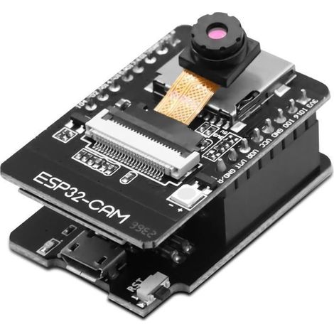 ESP32 CAM,WiFi-Bluetooth,ESP32 DC 5V Double Cœur Carte de développement,avec OV2640 Caméra TF Carte Module,1PC (1/5)