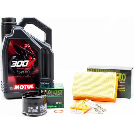 Kit Révision Filtres Bougies pour BMW F 800 GS de 2013 à 2016 - MOTUL 300V ROAD RACING 15W50 4L