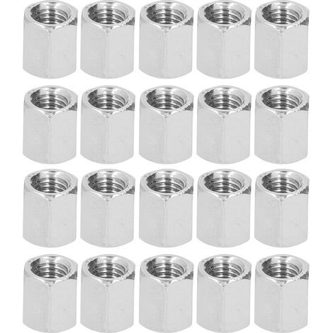 M8x1 Hexagonal Coupling Nut, 25, 12 L14mm, Threaded Rod Connector, 304 Stainless Steel Nuts, 20 Pieces (1/5)