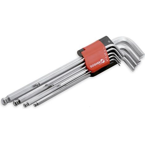 Sechskant rot XL Steckschlüssel Satz 9-tlg 1,5-10  DOGHER 605-009