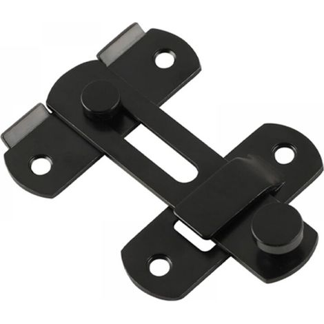 Robuster Schwingtorriegel, Schiebesicherheitsschloss für Scheunen, Holzzäune, schwarz (kleines Modell) (1/5)