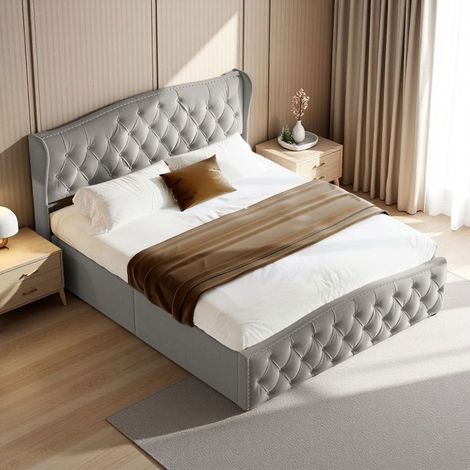 Doppelbett 160x200 - Erwachsenenschrankbett - Leiser Mechanismus - Integrierter Stauraum - Modernes Design