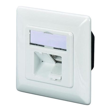 DIGITUS CAT 6A, clase EA, toma de datos, compatible con el diseño, montaje en superficie, blanco (1/4)