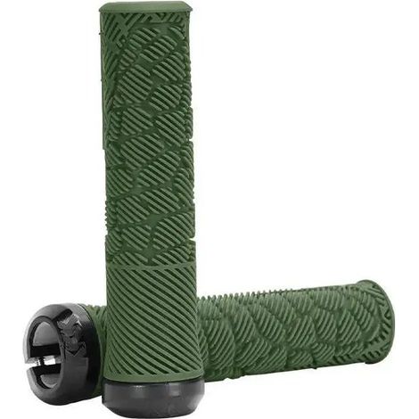 Manopole per manubrio di bicicletta, in TPR, 145 mm con morsetto, colore verde Enlee. (1/5)