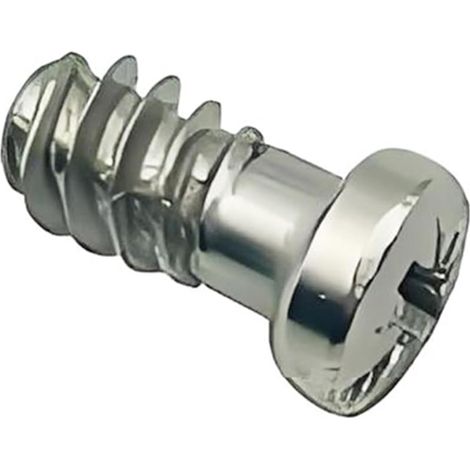 Vis à Euro en Acier 6,4 x 12 mm Fixations pour Meubles avec Filetage Diamètre D'alésage 5 mm Vis Assemblage pour Charnières de Placard Vis Cruciforme 100 Pièces