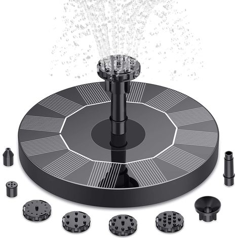 Floating Outdoor Solar Fountain, 6-Nozzle Pond Solar Pump, Solar Fountain for Gardens, Bird Baths, Ponds