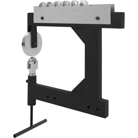 Roue anglaise en tôle, machine à étirer avec 6 rouleaux (noir) -Roue de table anglaise en acier au carbone - 6 roulettes d'étirement - Pour le travail de la tôle et le modelage des métaux (1/5)