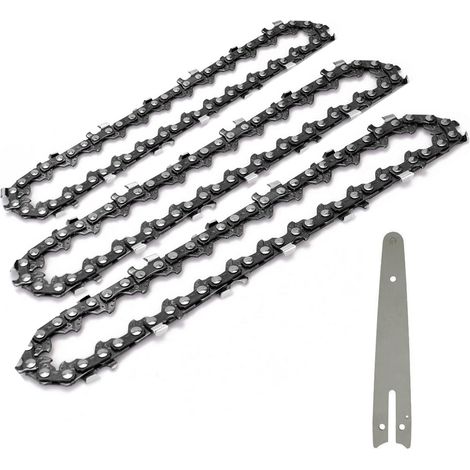 1/4 Guide de ChaîNe de TronçOnneuse 6 Pouces Scie éLectrique Portable Mini TronçOnneuse Lame de Journalisation ÉLagage ChaîNe de Scie Accessoires de ChaîNe (1/4)