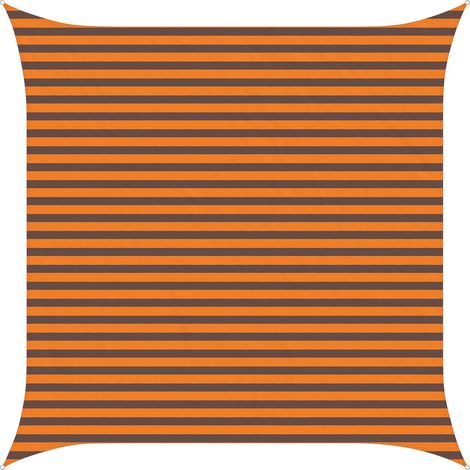 Toldo Vela de Sombra Naranja y Marrón 3,6 x 3,6 m vidaXL